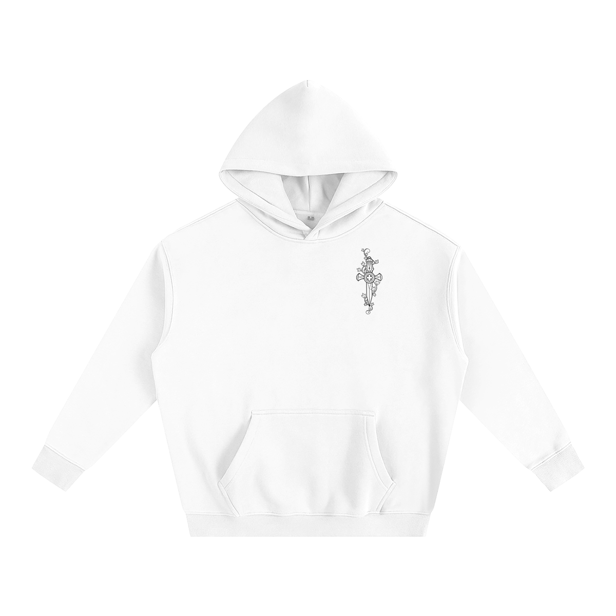 Bone Daddy Over-Sized Fleece Hoodie BLACK LOGO