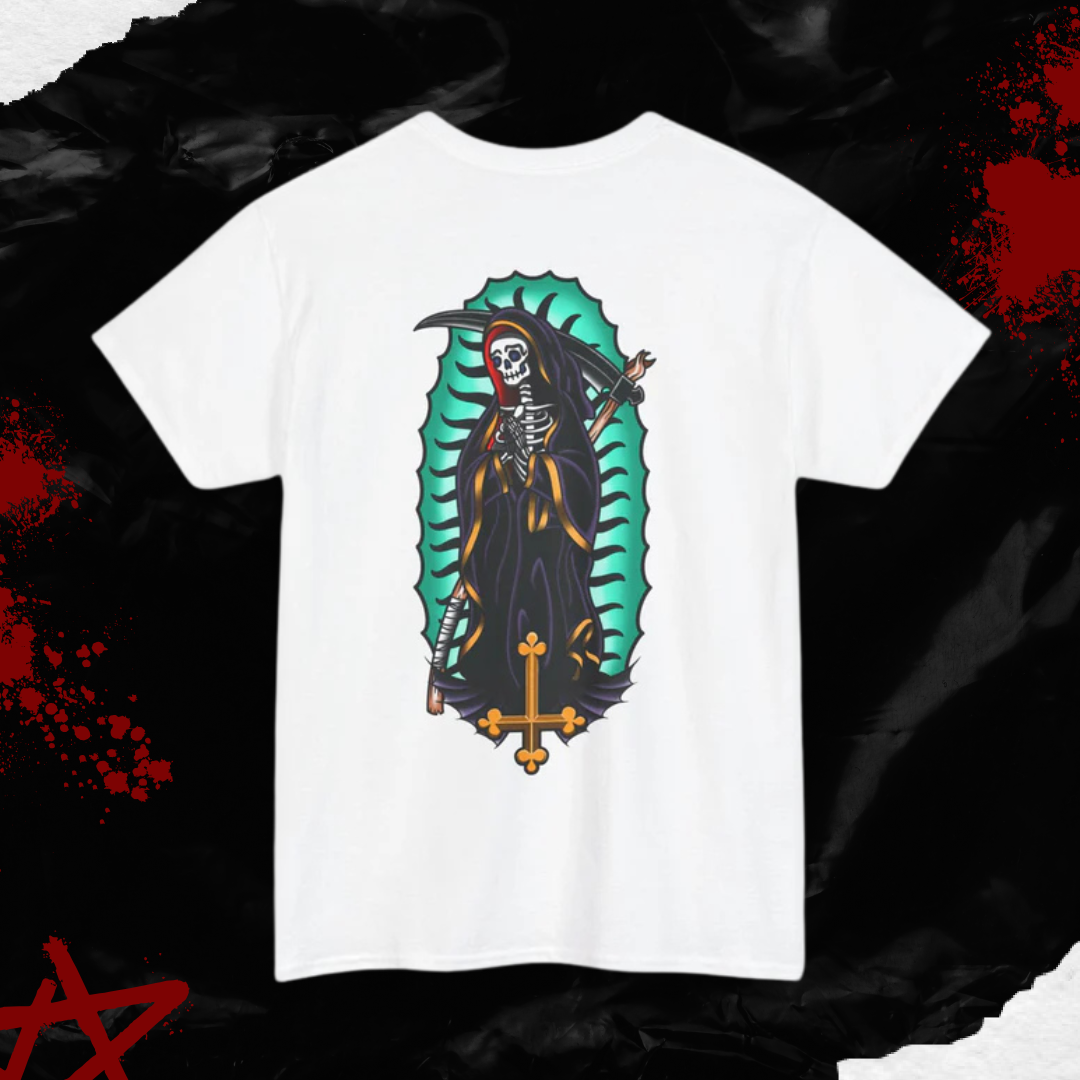 Mary the Reaper - By Heaps Rad Trad - Gildan 5000 Cotton Tee