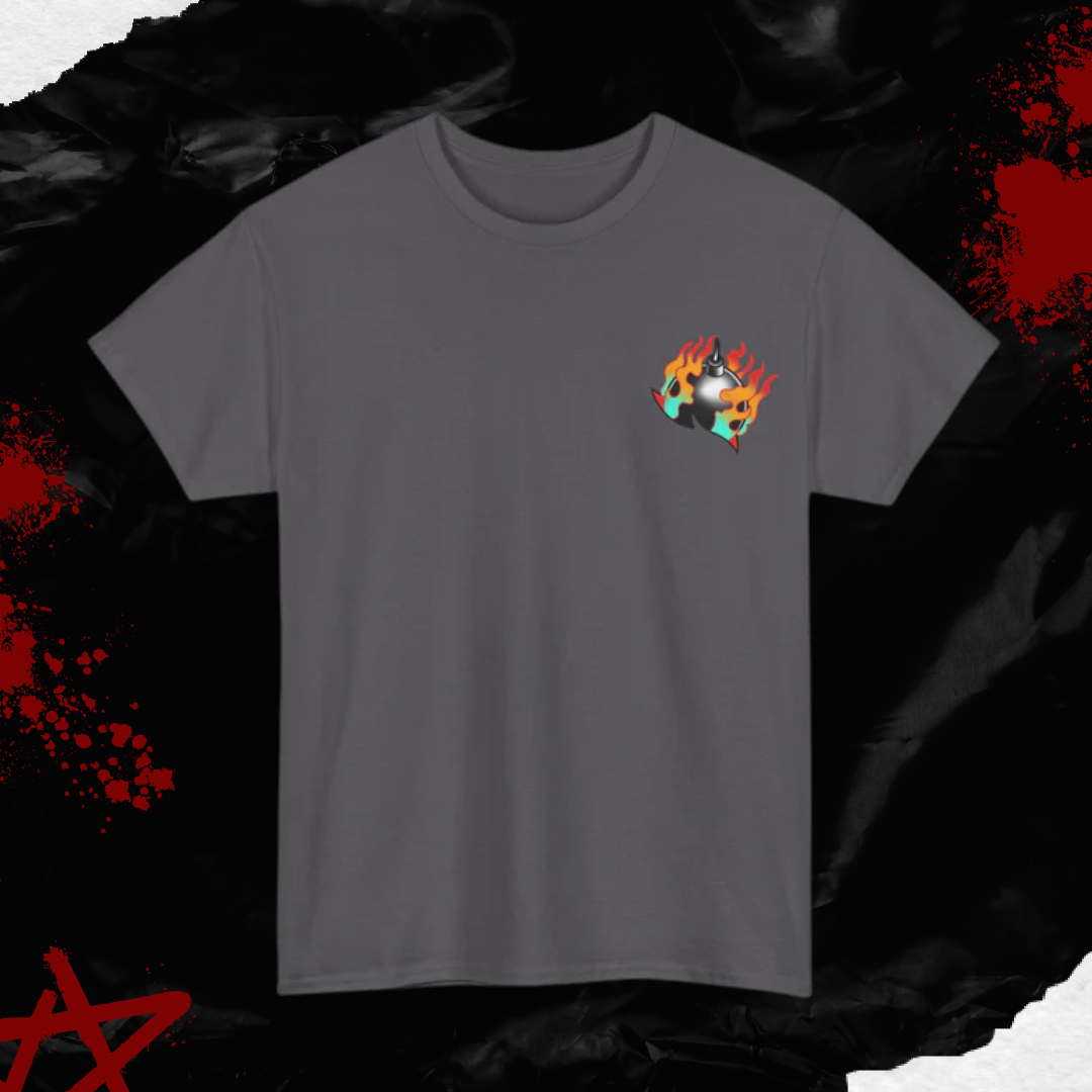 Angry Bowling Ball - By Heaps Rad Trad - Gildan 5000 Cotton Tee