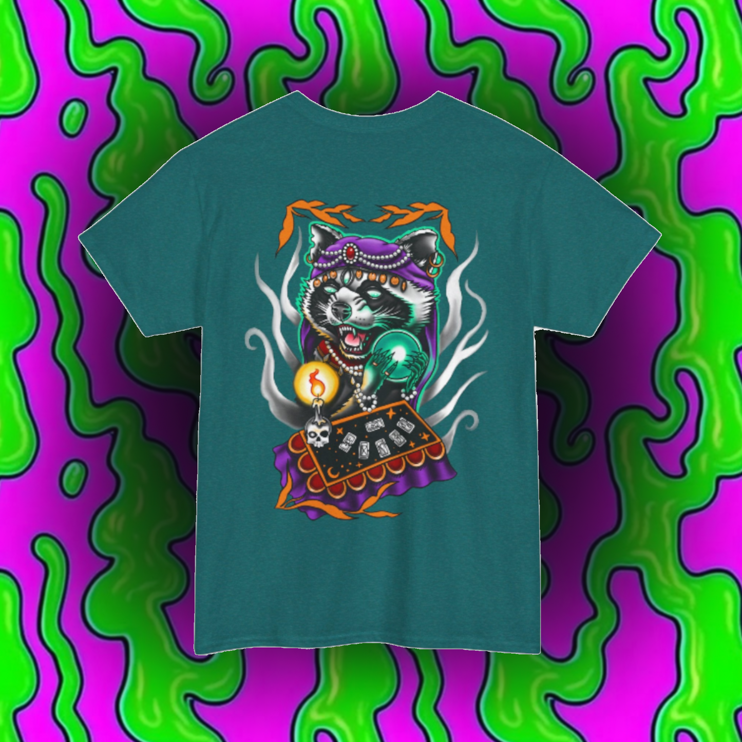 Fortune Teller Robert Rubbish Gums Tee - by Jade Zombie - Gildan 5000 Tee